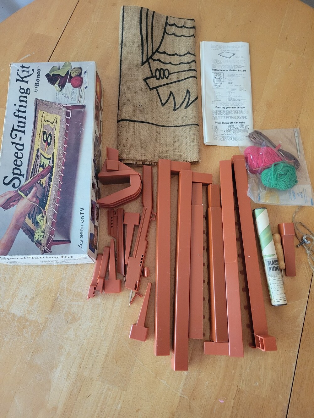 Vintage 1975 Ronco Speed Tufting Kit #1500 Rug Making Tool Original Box